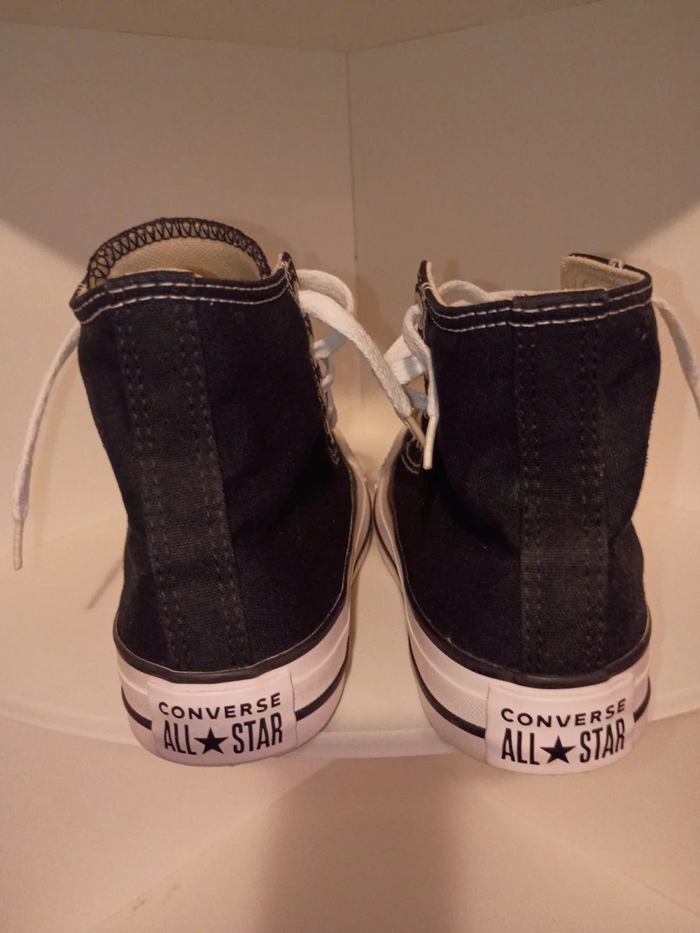 Converse Black High-Top Sneakers with White Laces